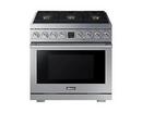 35-7/8 in. 6-Burner Electric and Gas Freestanding Range in Silver Stainless