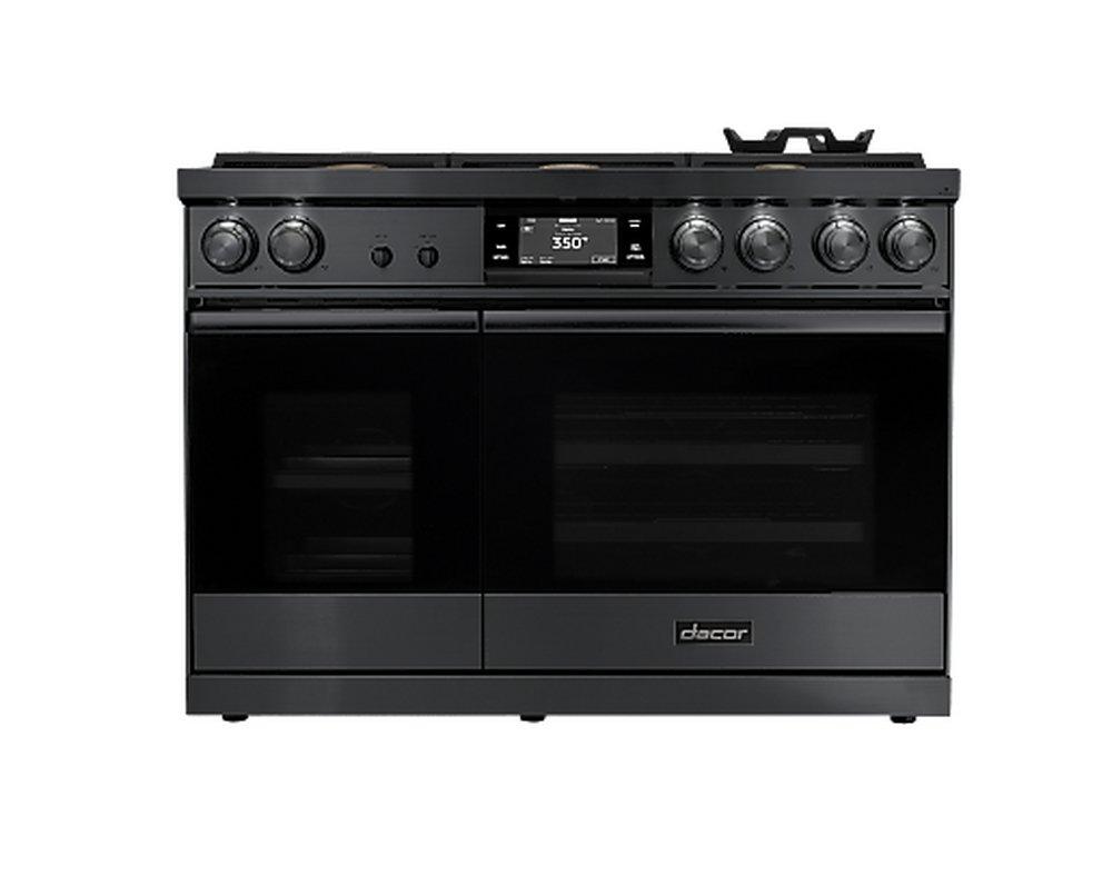 Dacor Graphite Stainless Steel 47-7/8 x 27-1/2 x 36-1/8 in. 22000 BTU 4.8 cu. ft. 6-Burner Gas Sealed Freestanding Range 