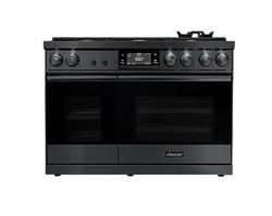 47-7/8 x 27-1/2 x 36-1/8 in. 22000 BTU 4.8 cu. ft. 6-Burner Gas Sealed Freestanding Range in Graphite Stainless Steel