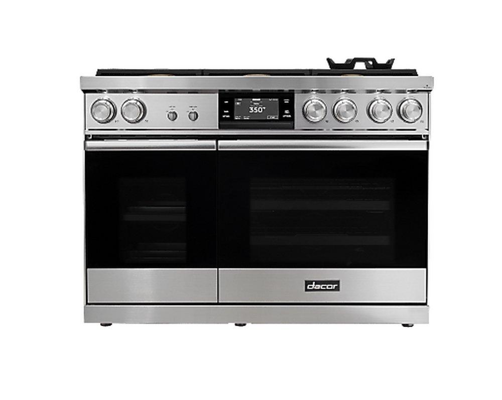 Dacor Silver Stainless Steel 47-7/8 x 27-1/2 x 36-1/8 in. 22000 BTU 4.8 cu. ft. 6-Burner Gas Sealed Freestanding Range 