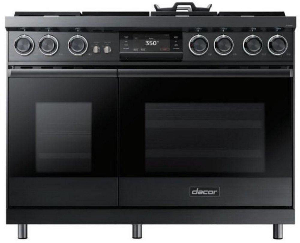 48 DUAL FUEL PRO-RANGE 6 BURNERS WITH GRIDDLE CONTEMPORARY GRAPHITE NG/LP 