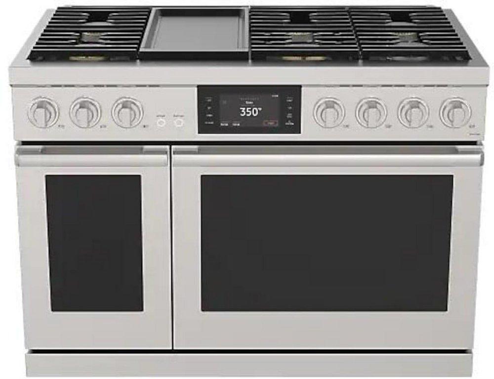 48 DUAL FUEL PRO-RANGE 6 BURNERS TRANSITIONAL SILVER NG/LP 
