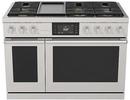 48 DUAL FUEL PRO-RANGE 6 BURNERS TRANSITIONAL SILVER NG/LP 