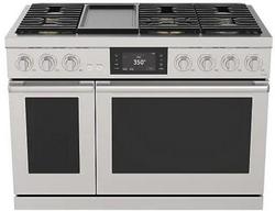 47-7/8 x 36 in. 22000 BTU 6.4 cu. ft. 6-Burner Sealed Gas Freestanding Range in Silver Stainless