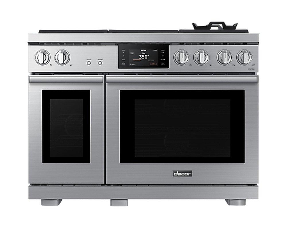 48 GAS PRO-RANGE 6 BURNERS TRANSITIONAL SILVER NG/LP 