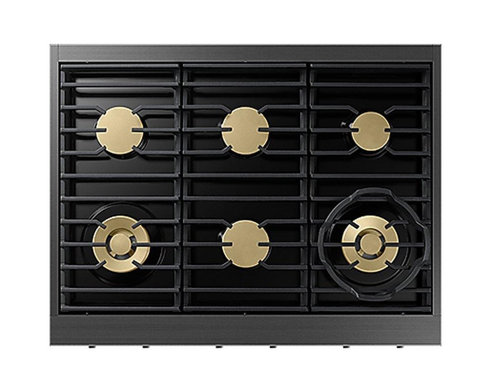 36 GAS RANGETOP 6 BURNERS GRAPHITE NG/LP 