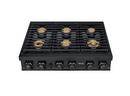 36 GAS RANGETOP 6 BURNERS GRAPHITE NG/LP 