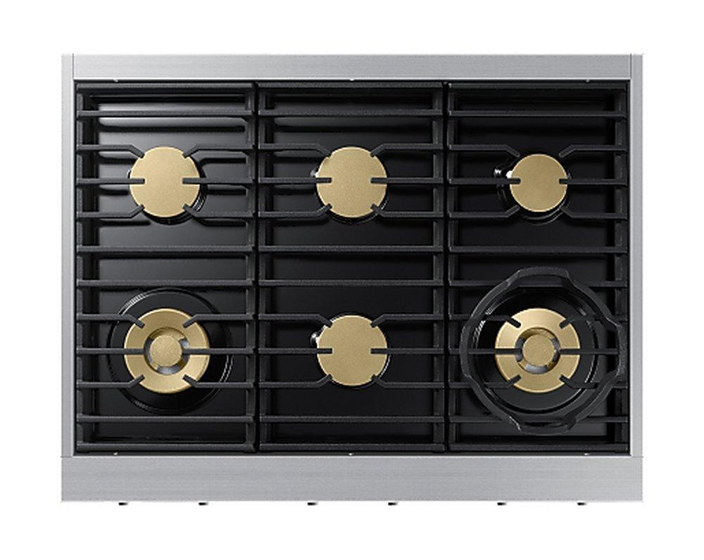 36 GAS RANGETOP 6 BURNERS SILVER NG/LP 
