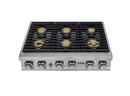 36 GAS RANGETOP 6 BURNERS SILVER NG/LP 