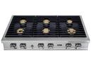 48 GAS RANGETOP 6 BURNERS SILVER NG/LP 