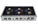 48 in. 6 Burner Gas Range Top in Silver