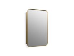 22 x 34 in. Recessed and Surface Mount Medicine Cabinet in Moderne Brushed Gold