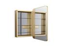 KOHLER Moderne Brushed Gold 22 x 34 in. Recessed and Surface Mount Medicine Cabinet 