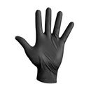 4 mil Powder Free Disposable Nitrile Gloves in Black, M (Box of 100)