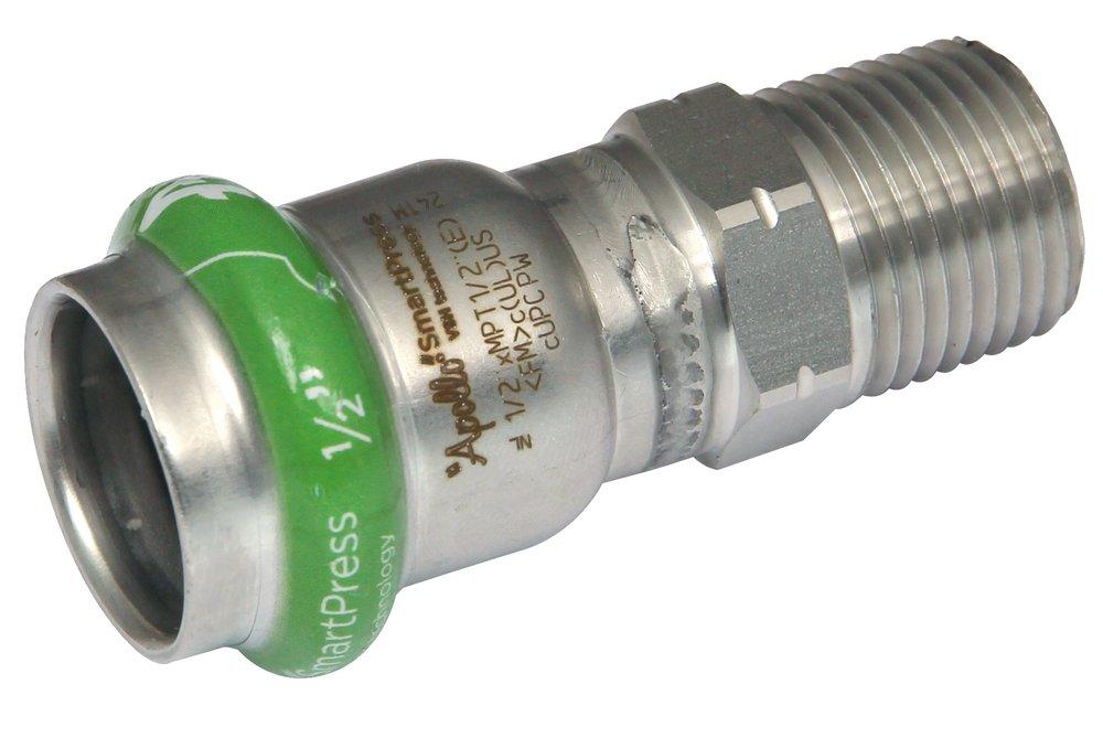 Apollo&reg; SmartPress Press x MNPT Global 316L Stainless Steel Adapter 