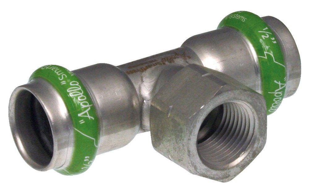 3/4X3/4X1/2 316 SS TEE - FEMALE P X P X FPT WITH EPDM SEALING ELEMENT 