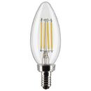 40W 3-97/100 in. B11 LED Light Bulb with a Candelabra E-12 Base Dimmable in Clear (Pack of 2)