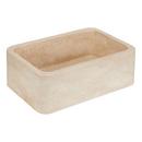 33 in. Farmhouse Ivy Marble Single Bowl Kitchen Sink in Egyptian Cream 