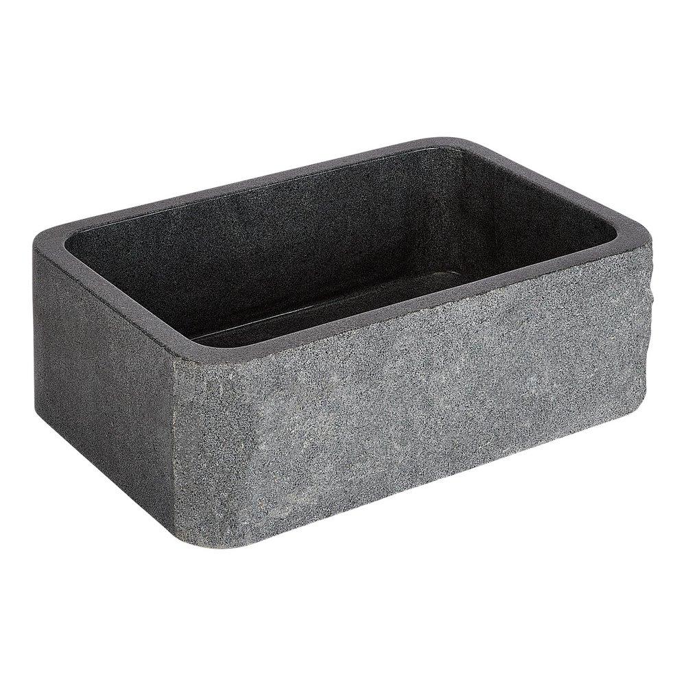 Signature Hardware Blue Grey 33 in. Farmhouse Granite Single Bowl Kitchen Sink 