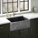 33 FINBROOK CHISELED GRANITE FARMHOUSE SINK - BLACK 