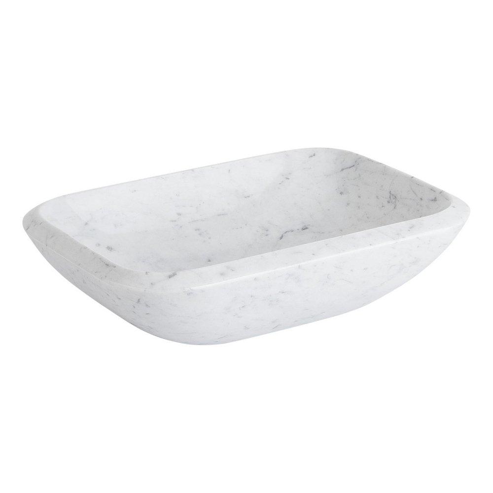 SHEA CURVED MARBLE VESSEL SINK - CARRARA 