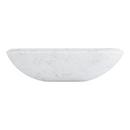 16-5/8 in. Vessel Mount Rectangular Marble Bathroom Sink in Carrara 