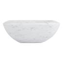 16-5/8 in. Vessel Mount Rectangular Marble Bathroom Sink in Carrara 