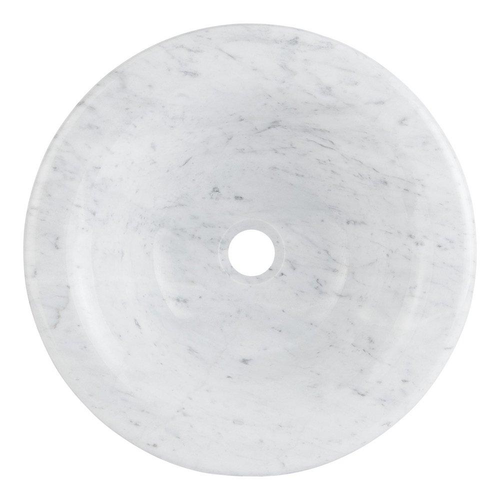 RUE CURVED MARBLE VESSEL SINK - CARRARA 