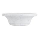 17 in. Vessel Mount Round Marble Bathroom Sink in Carrara 
