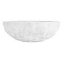 18-1/4 in. Vessel Mount Oval Marble Bathroom Sink in Carrara 