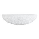 18-1/4 in. Vessel Mount Oval Marble Bathroom Sink in Carrara 