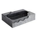 21-3/4 in. Vessel Mount Rectangular Granite Bathroom Sink in Blue Grey 