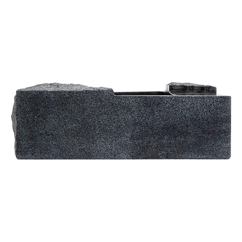 21-3/4 in. Vessel Mount Rectangular Granite Bathroom Sink in Blue Grey 