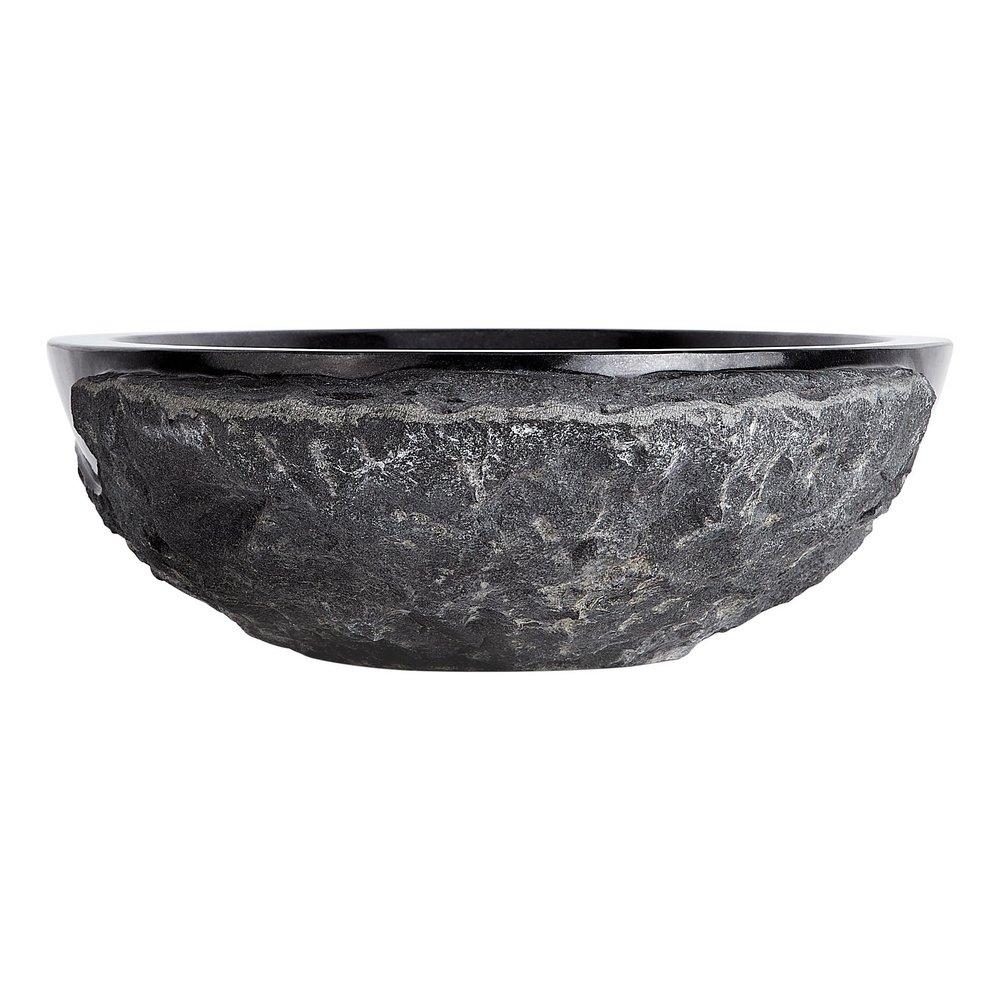 21-3/4 in. Vessel Mount Specialty Granite Bathroom Sink in China Black 