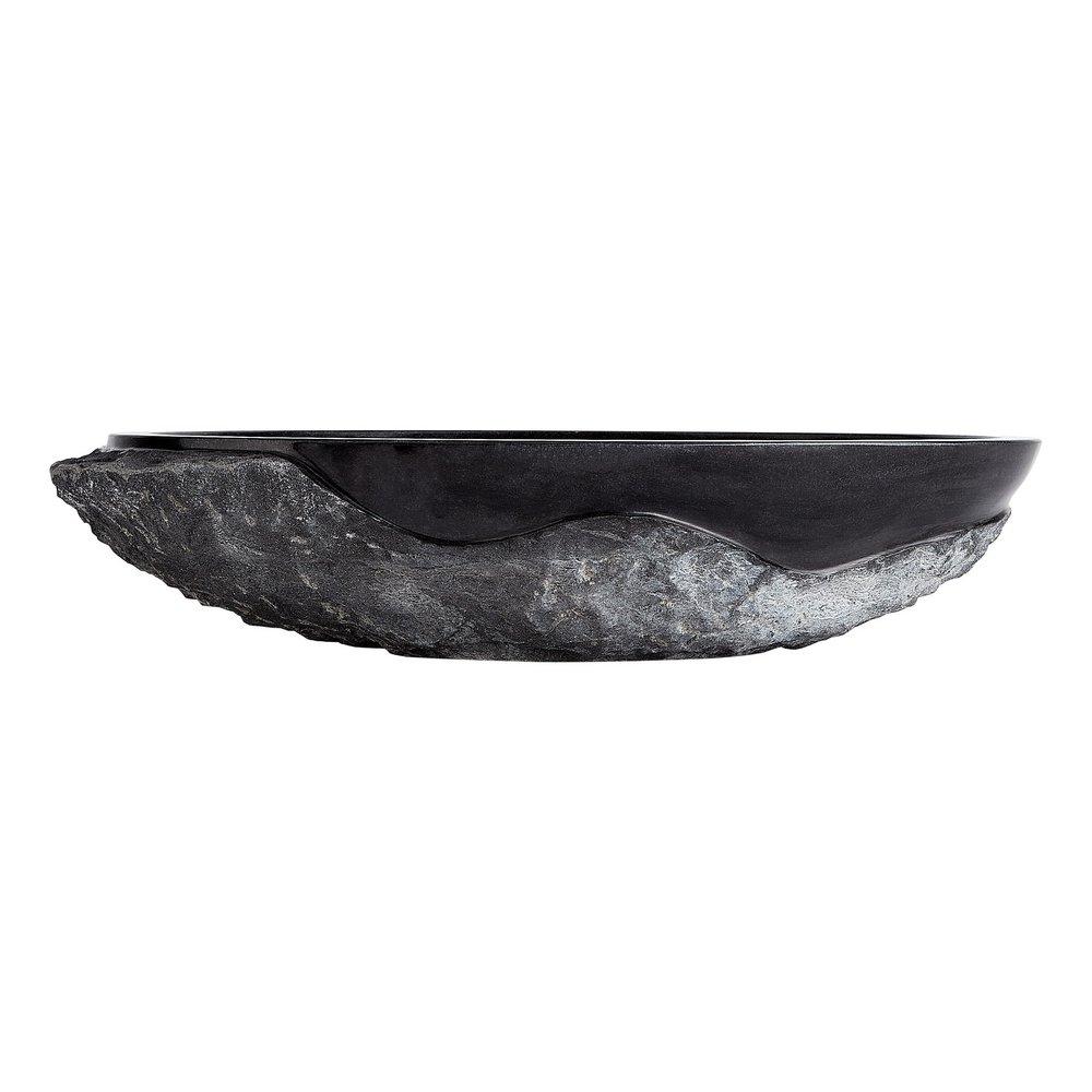21-3/4 in. Vessel Mount Specialty Granite Bathroom Sink in China Black 