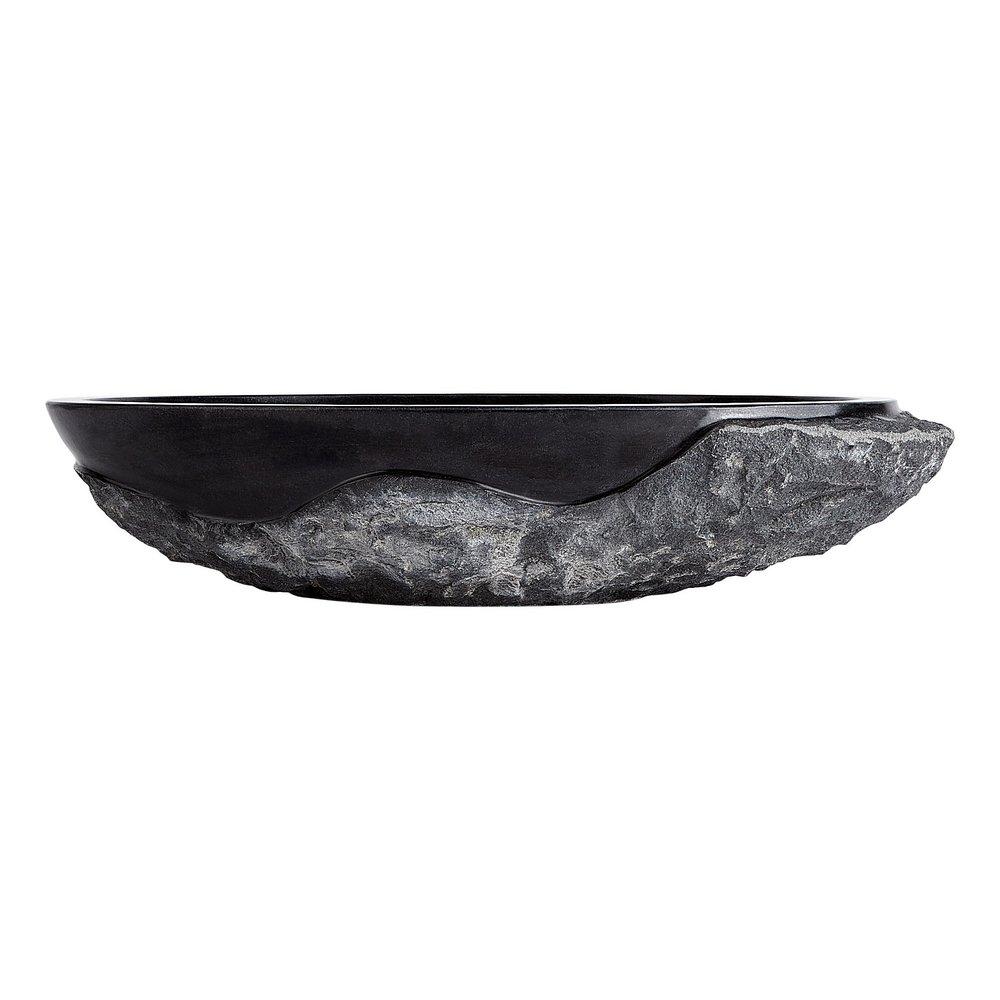 21-3/4 in. Vessel Mount Specialty Granite Bathroom Sink in China Black 