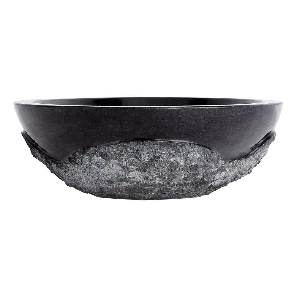 21-3/4 in. Vessel Mount Specialty Granite Bathroom Sink in China Black 