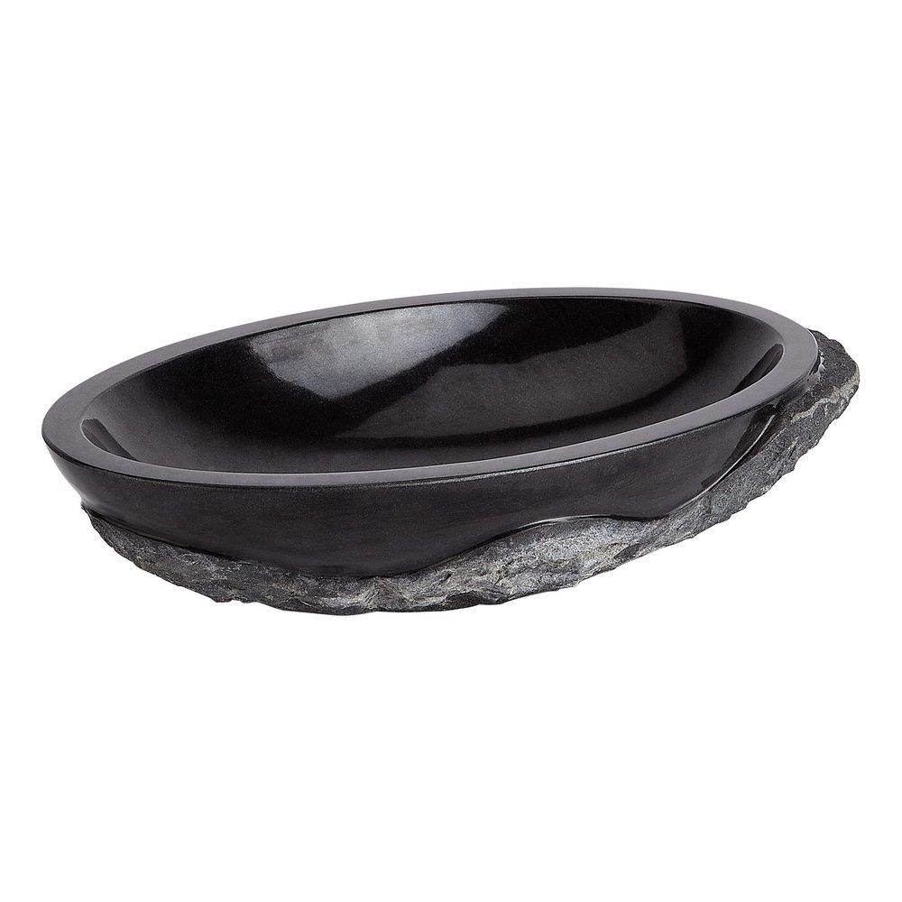 21-3/4 in. Vessel Mount Specialty Granite Bathroom Sink in China Black 