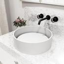 VIGO ANVIL MATTE STONE VESSEL BATHROOM SINK WITH CASS WALL MOUNT BATHROOM FAUCET AND POP-UP DRAIN IN MATTE BLACK 