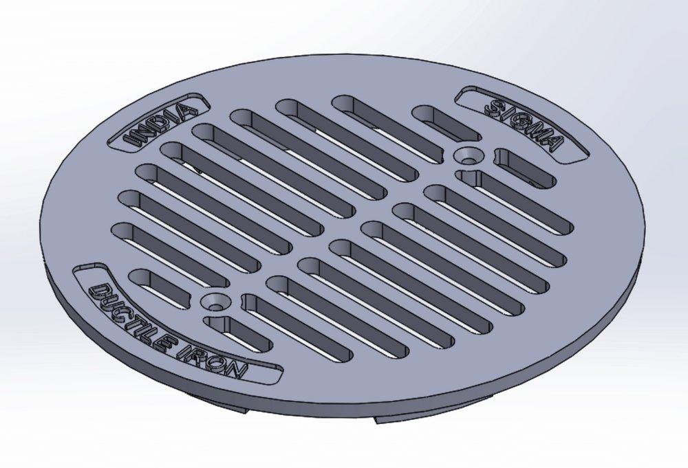 10 DI DROP-IN FLAT PIPE GRATE - ADA COMPLIANT 