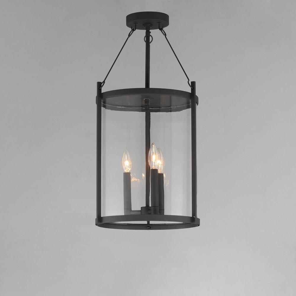 Maxim Lighting&reg; Black 40W 3-Light Candelabra E-12 Incandescent Outdoor Pendant 