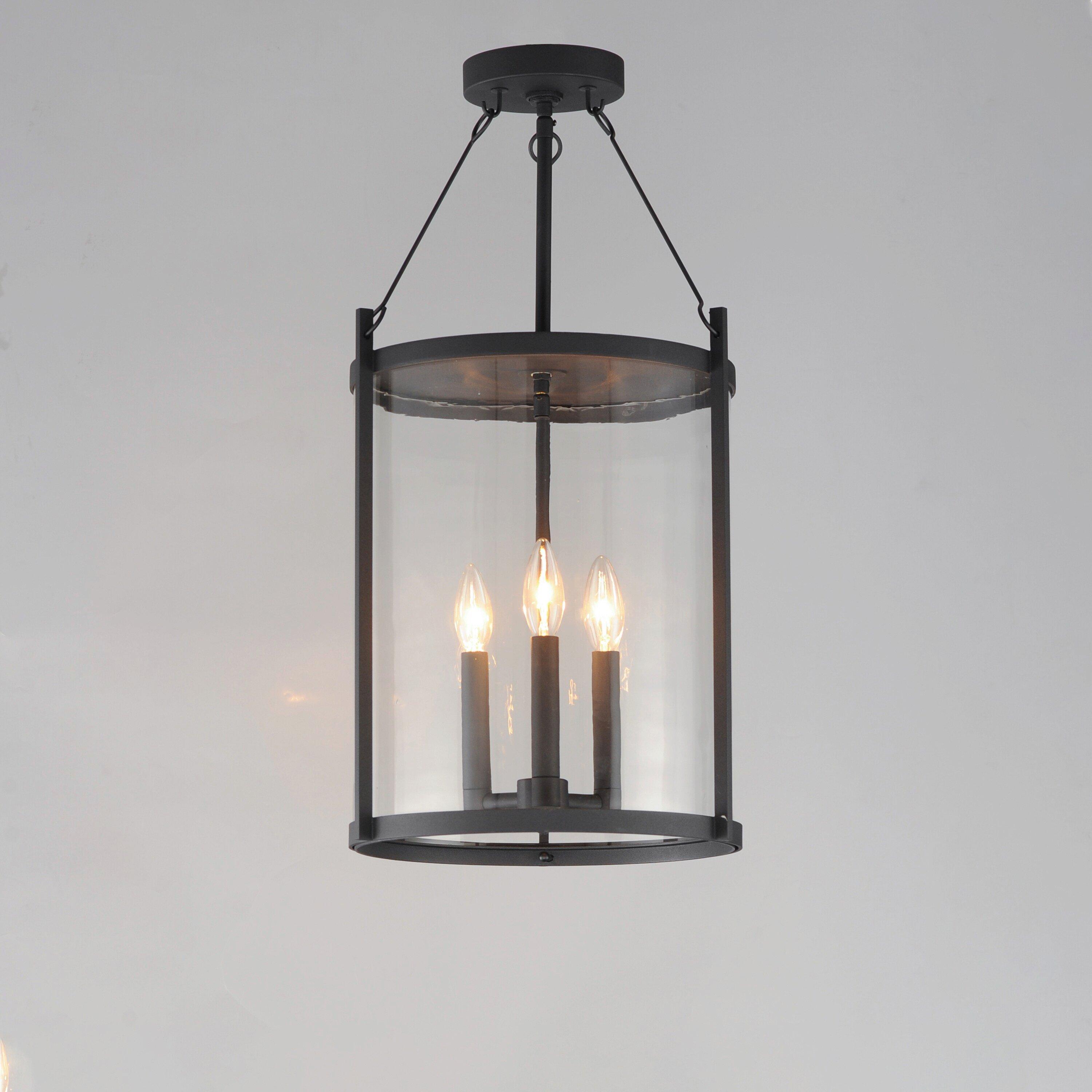 Maxim Lighting&reg; Black 40W 3-Light Candelabra E-12 Incandescent Outdoor Pendant 