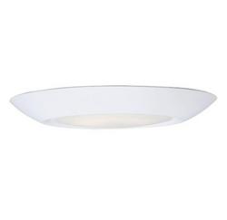 1-1/4 x 6 in. 11W 1-Light Integrated LED Flush Mount Ceiling Fixture in White