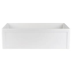 33 in. Farmhouse Fireclay Single Bowl Kitchen Sink in White
