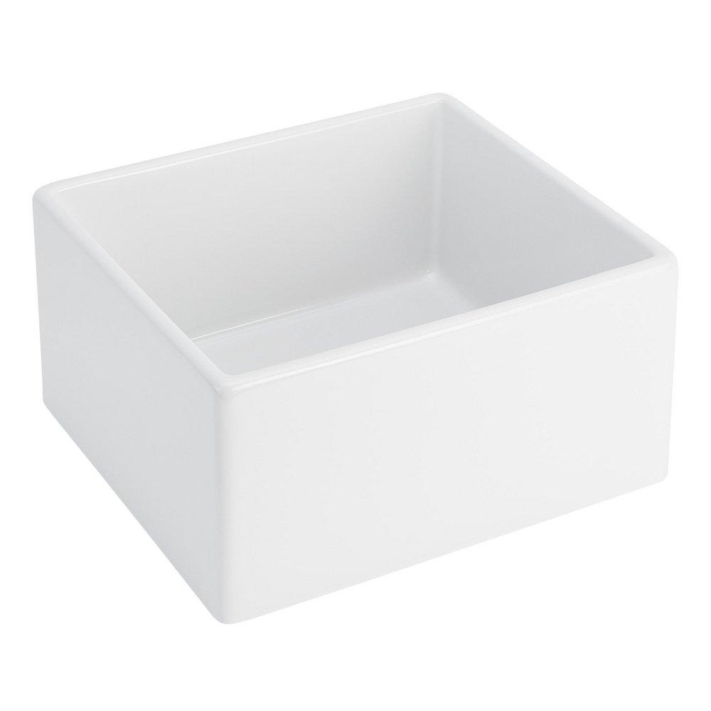 20 in. Single Bowl Fireclay Apron Kitchen Sink in White 