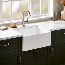24 in. Single Bowl Fireclay Apron Kitchen Sink in White