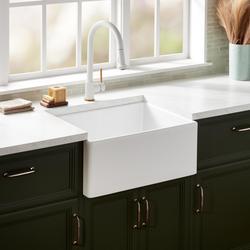 27 in. Single Bowl Fireclay Apron Kitchen Sink in White