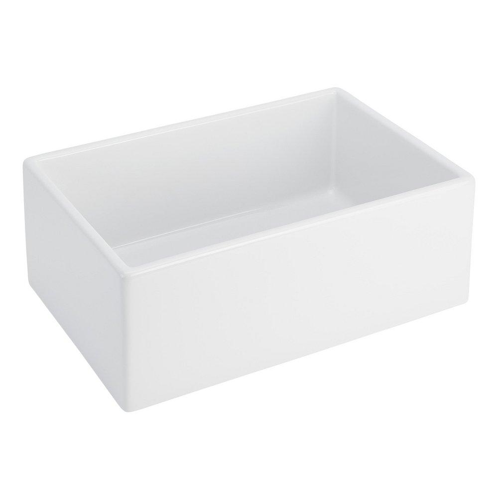 27 in. Single Bowl Fireclay Apron Kitchen Sink in White 