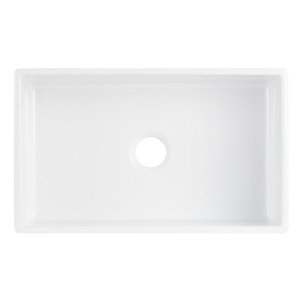 30 in. Single Bowl Fireclay Apron Kitchen Sink in White 