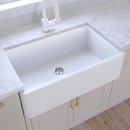33 in. Single Bowl Fireclay Apron Kitchen Sink in White 